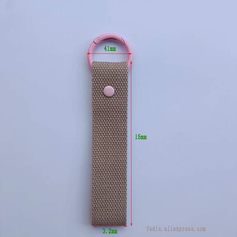 32mm 15cm Korea Name Tag Canvas Straps Key Chain Wristlet Keychain DIY Sewing Iron On Patch for Backpack Luggage Tag
