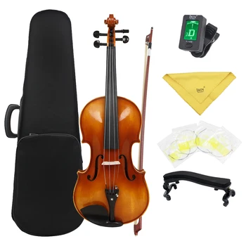 Astonvilla VA-20 16 Inch Acoustic Viola Spruce Panel Viola with Case Bow Strings Shoulder Rest Tuner Cloth Parts & Accessories