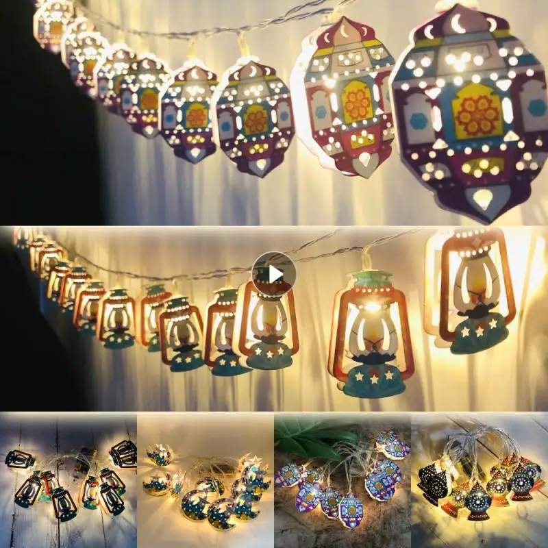 

Outdoor Lighting Ramadan Lamp String Eid Mubarak Moon Palace Lamp String Ramadan Decoration Home 2023 Eid Al Adha Lantern Party