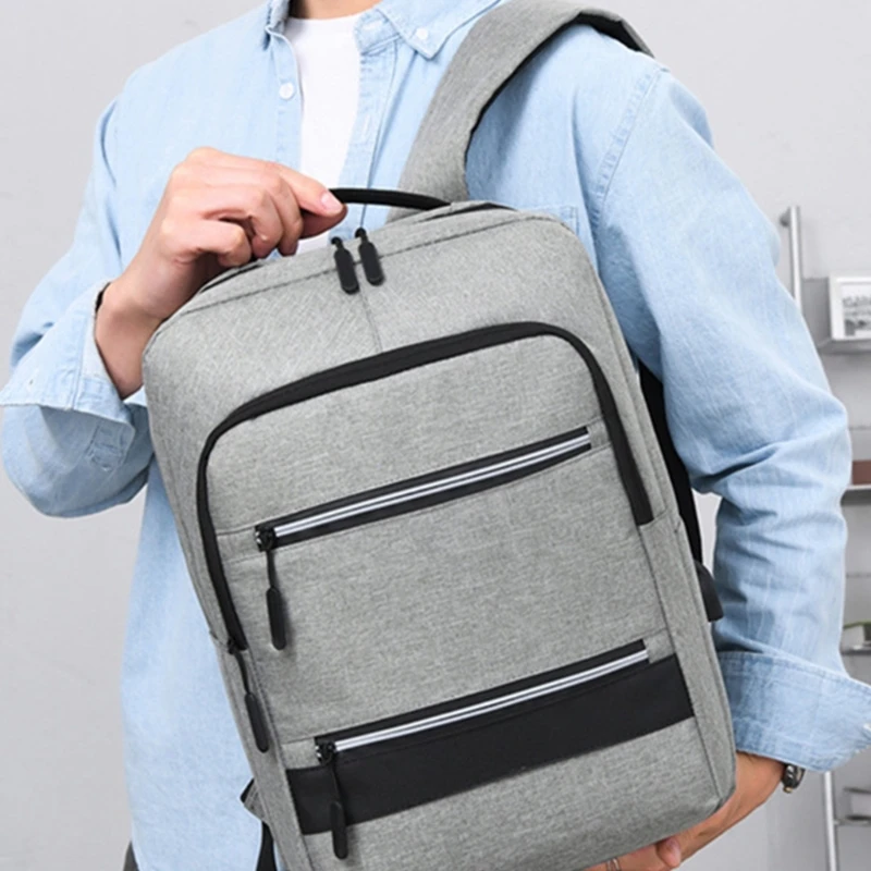 Large Capacity Bookbag Laptop Backpack with USB Charging Port Travel Rucksack Daypack College School Bag for Student