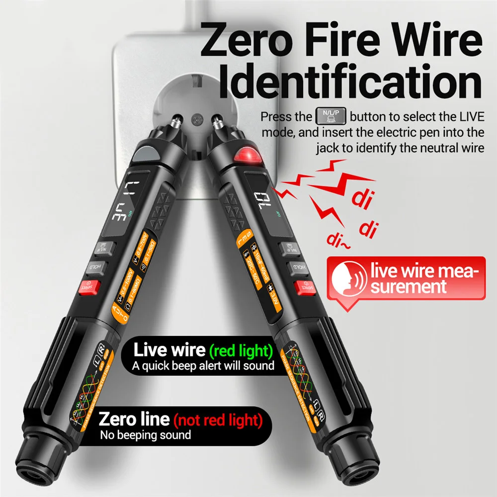 A3009 Mini Multimetro Digitale Penna Smart Voice Broadcast Tester Meter Multimetro Dc Ac Voltage Strumenti Di Test Professionali