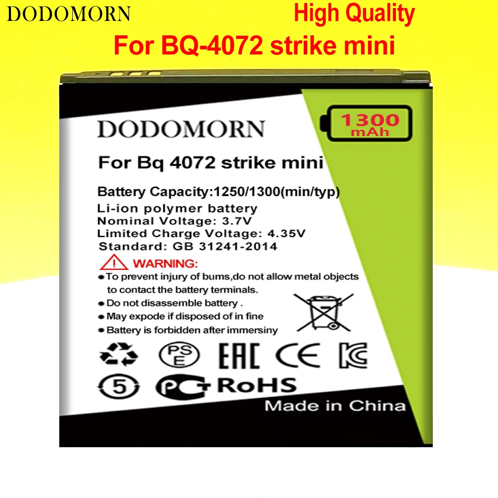 

DODOMORN NEW Battery For BQS BQ-4072 Strike Mini Mobile Phone + Tracking Number