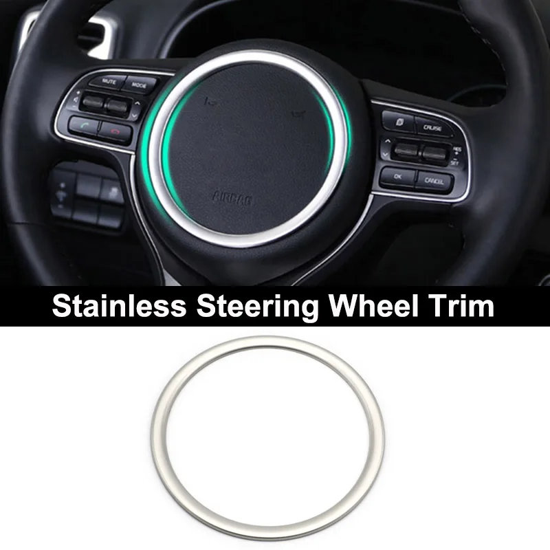 For Kia Sportage QL Chrome AC Air Vent Cover Stainless Steering Wheel Trim Decoration Car Accessories car air conditioner trim strips