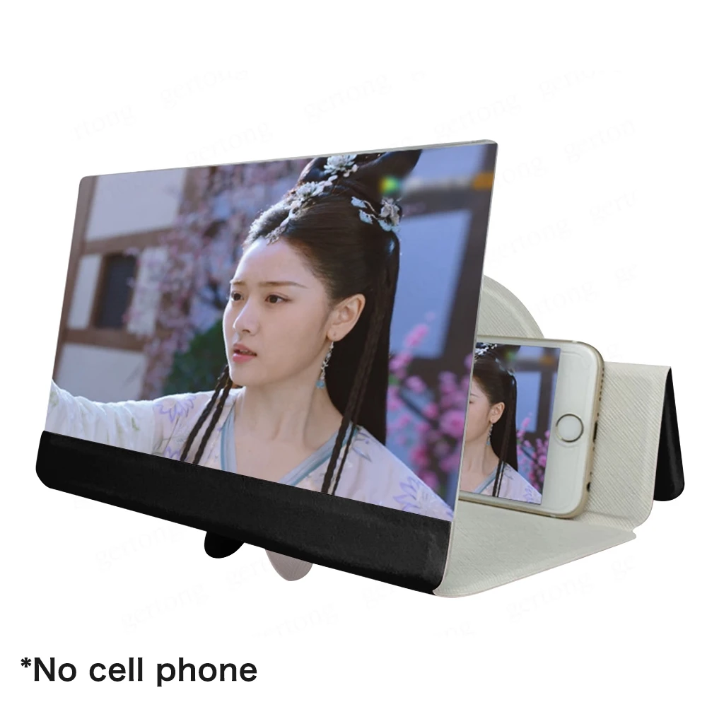 adjustable phone stand 5D Screen Amplifier Folding Leather Mobile Phone Magnifying Glass HD Stand Video Amplifier Bracket Enlarge Stand Eyes Protection flexible phone holder