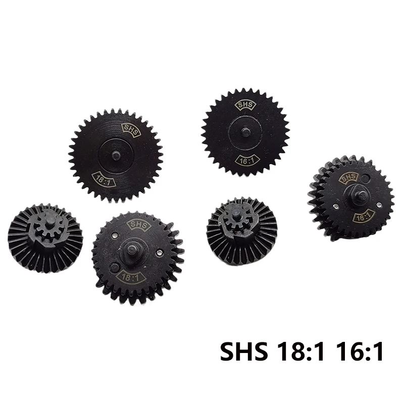 CNC Steel Cut SHS Gear Set Torque 16:1 18:1 High Speed Gear Set For Ver.2 AEG EBB Airsoft Gearbox 2