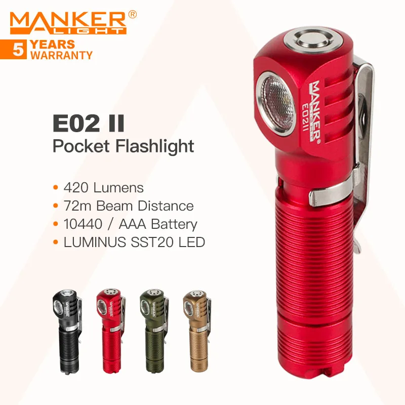 Карманный фонарик MANKER E02 II EDC