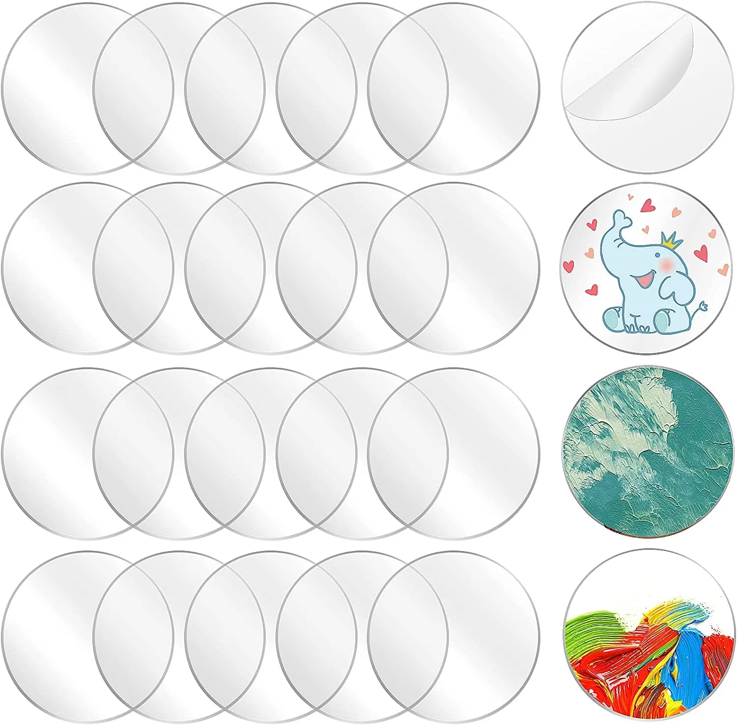 2/3/4 Inch Clear Acrylic Circle Sheet Acrylic Round Disc Blank Circle for  Cake Holders Coasters Painting Art Project DIY Crafts - AliExpress