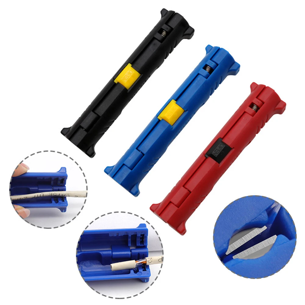 

Multi-function Electric Wire Stripper Pen Cord Wire Pen Cutter Rotary Coaxial Cutter Stripping Machine Pliers Tool