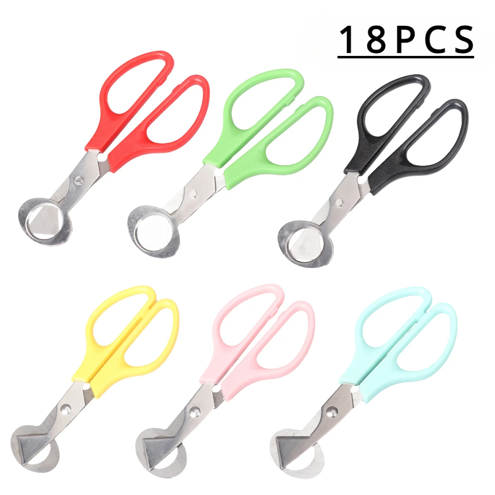 Quail Bird Egg Scissors Fresh Stainless Steel Egg Cutters EggOpener Shell Utensils Kitchen 18PCS egg shell opener egg shell scissors egg opener