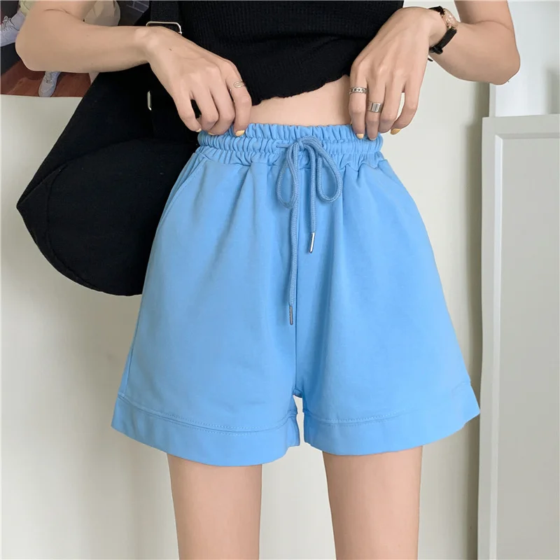 Shorts Women 5 Colors Leisure Fashion Cozy Summer Loose Korean Style Ins All-match Solid Simple  High Waist Chic New