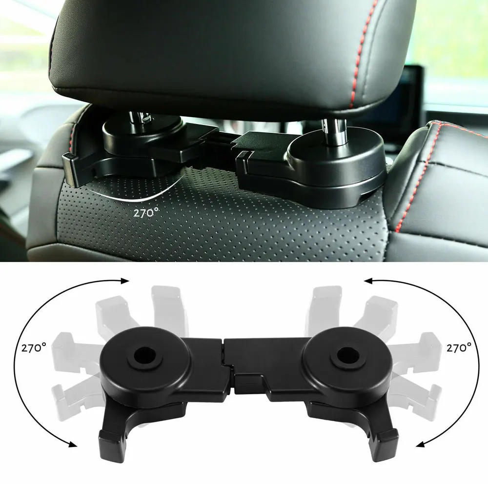 1Pc Universal Car Headrest Hook Seat Back Hanger for Handbag Grocery Cloth Portable Multifunction Clips Car Stuff Purse Hanger