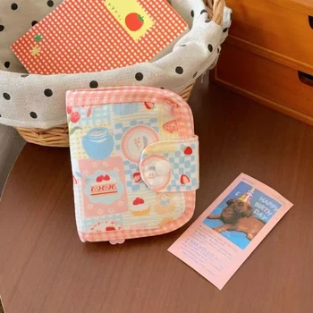 Portafoglio in Tessuto con Motivo Cartoon Kawaii, Porta Carte Portatile per Ragazze, Borsa Multifunzionale per Documenti, Carte di Credito e Monete da Viaggio