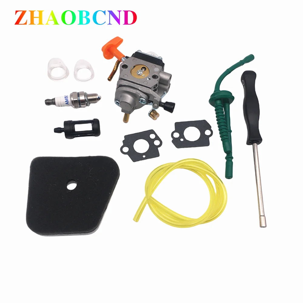 

Carburetor FS100 C1Q-S174 for STIHL FS87 FS90 FS100 FS110 FS130 HL90 HL95 HL100 HT100 + Air Filter + Adjustment Tool + Fuel Line