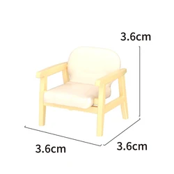 Miniature Dollhouse Sofa with Pillow - Pretend Play Living Room Decor (A3)