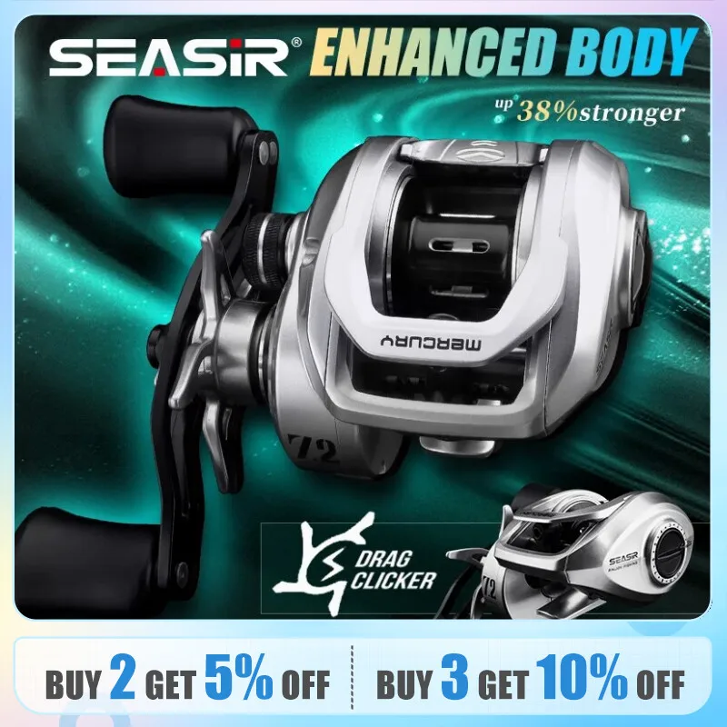 Seasir Megacuda Baitcasting Reel Drag 15KG Deep Spool 6.5:1