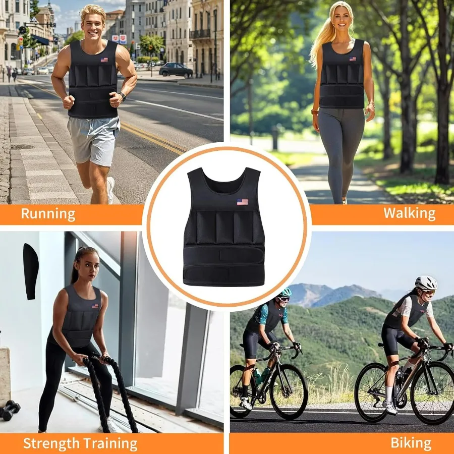 Adjustable Weighted Vest for Men Women,2-20 Lbs Adjustable Weighted Vest with Straps Womens Running Weight Vest for Walking Stre