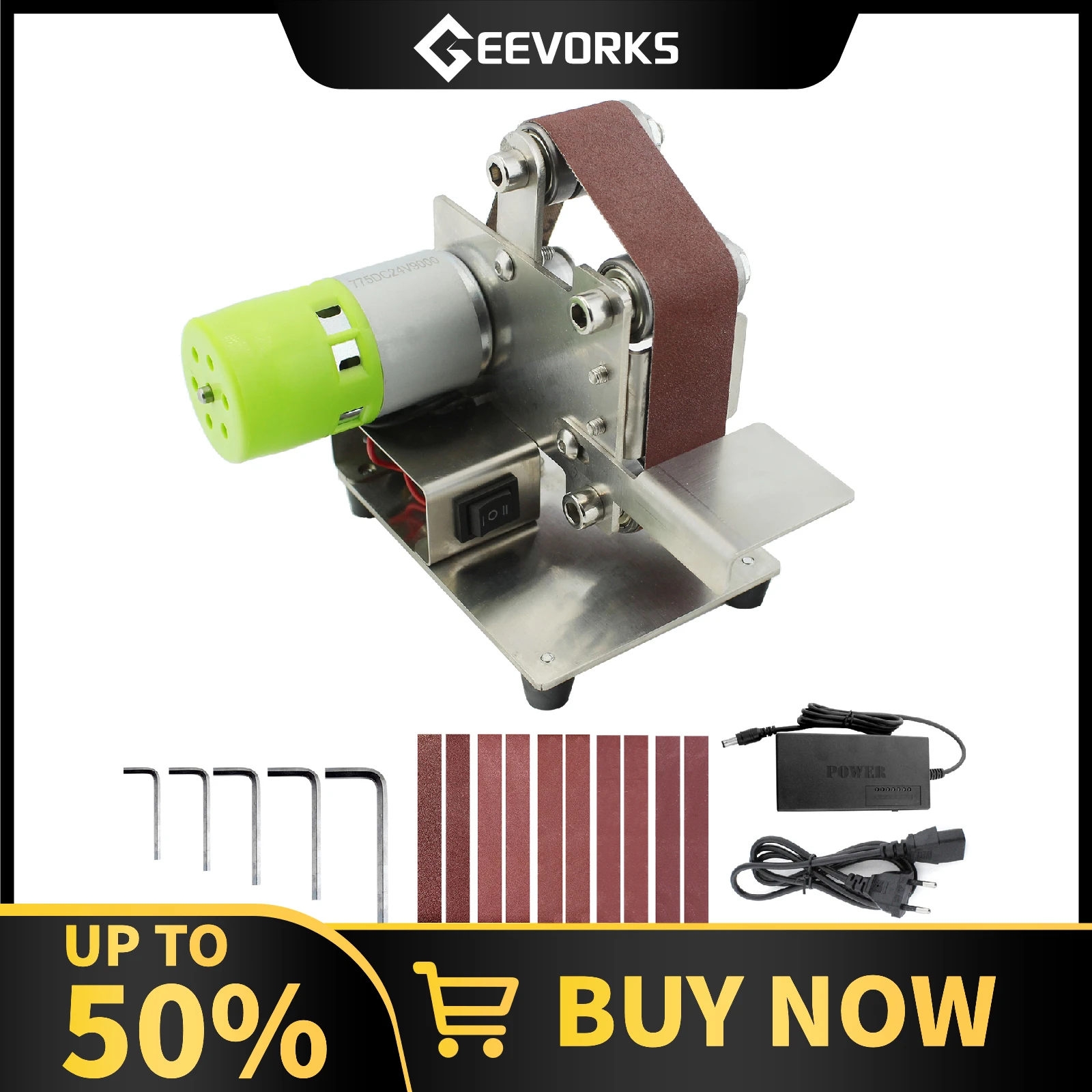 Mini Electric Belt Sander Multifunctional Grinder Belt Sander DIY