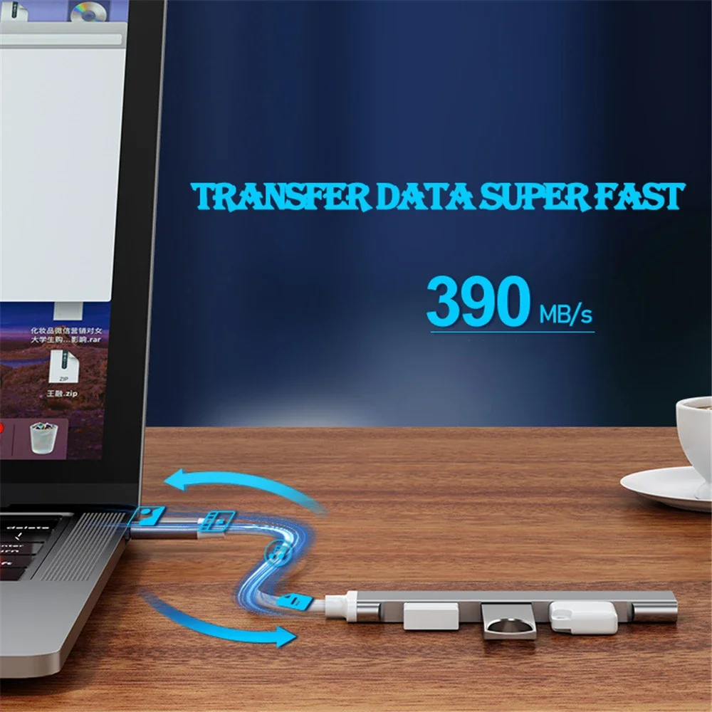 USB 허브 고속 4 포트 USB 3.0 허브 유형 c 분배기 5Gbps PC 컴퓨터 액세서리 멀티 포트 허브 4 USB 3.0 2.0 포트