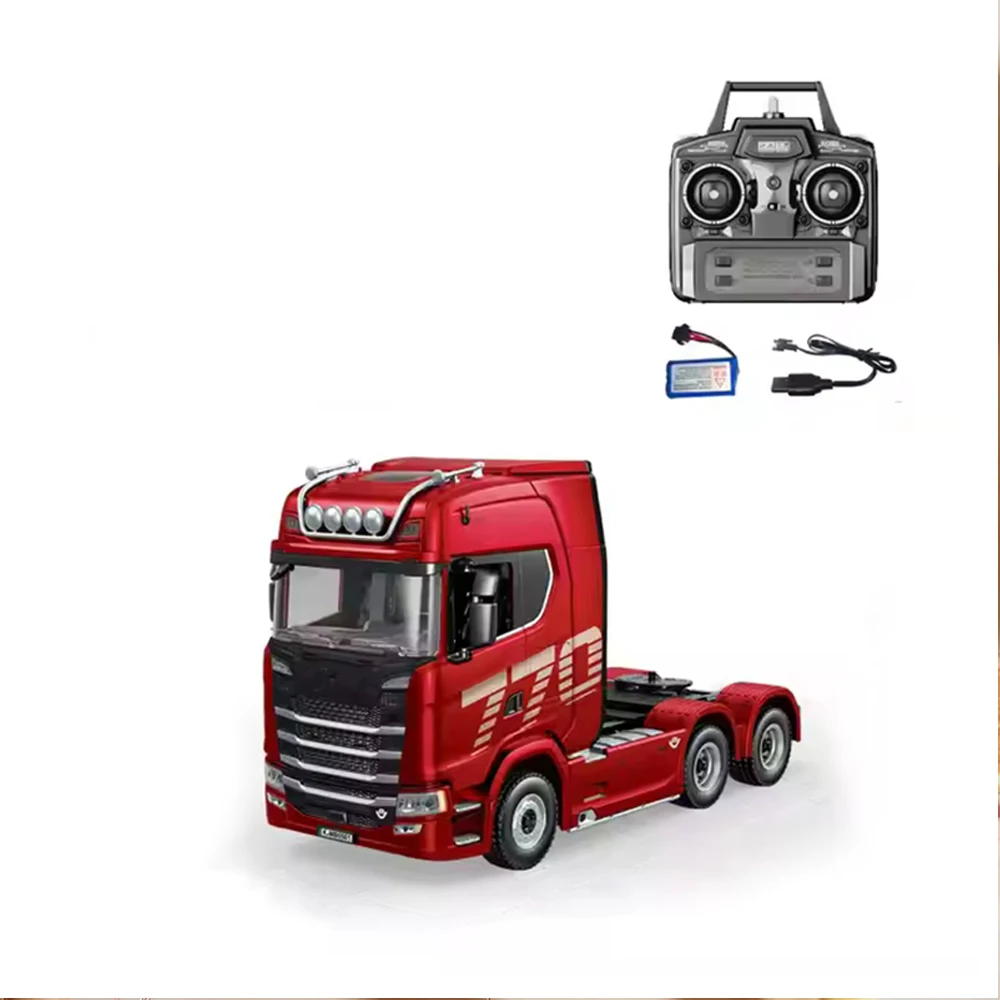 Huina 1501 Scania 770S Camion Trattore 1:18 Rosso &ndash; Modello RTR Radiocomandato Elettrico Metallo