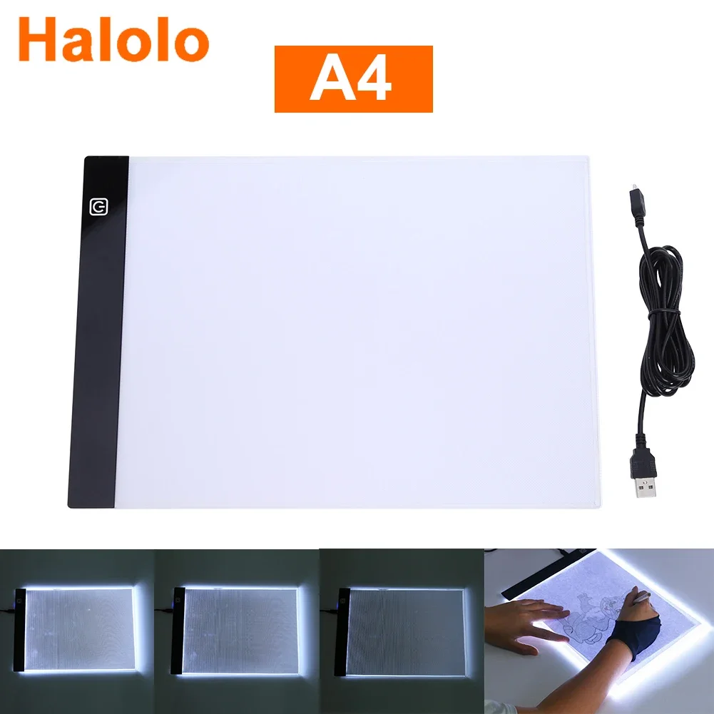 

A4 Drawing Pad Digital Graphics Tablet LED Light Box Electronic Art Tracing Copy Board Art Writing Painting Table toy