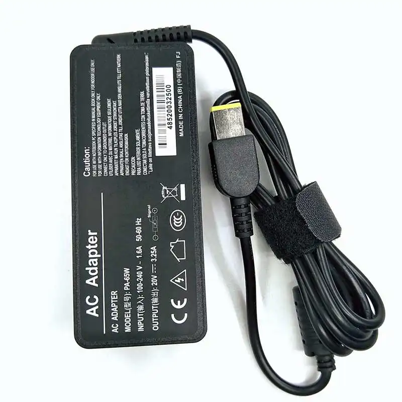 레노버 씽크패드 X301S X230S G500 G405 X1 카본 E431 E531 T440s 요가 13 용 USB AC 노트북 충전기 전원 어댑터, 20V 3.25A 65W