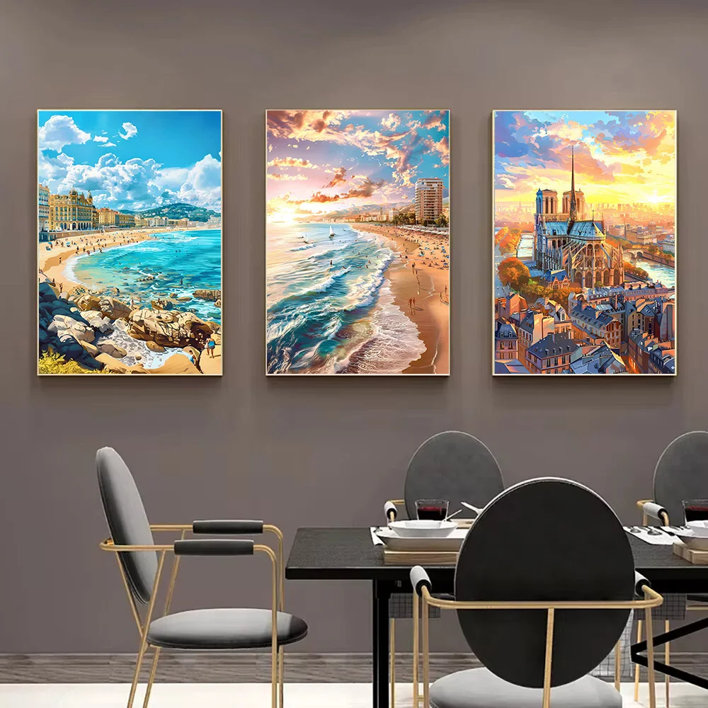 5D DIY Diamant Malerei Stadt Landschaft Mosaik Diamant Stickerei Landschaft Home Wand Dekoration Handwerk Geschenk Set – Detail 5