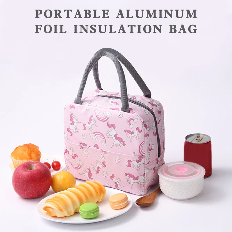 Lunch Box Insulation Bag Thickened Cute Bento Pouch Thermal Food Picnic Bags