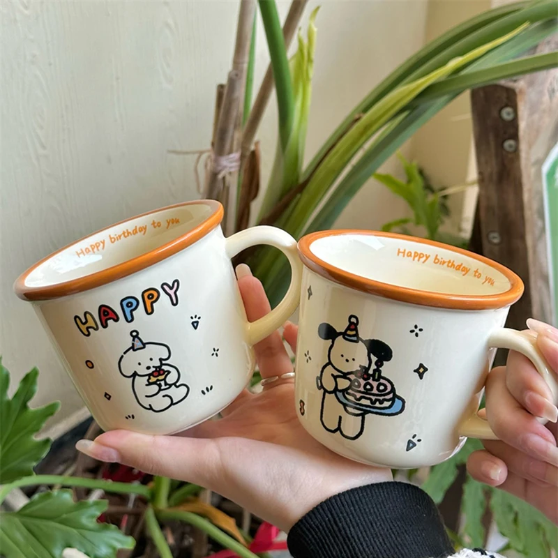 Kawaii Bear Fruit Coffee Cup Cute Ceramic Creative Reusable Korean Cup Tea  Beer Water Milk Breakfast Travel Mugs Drinkware Gift - AliExpress