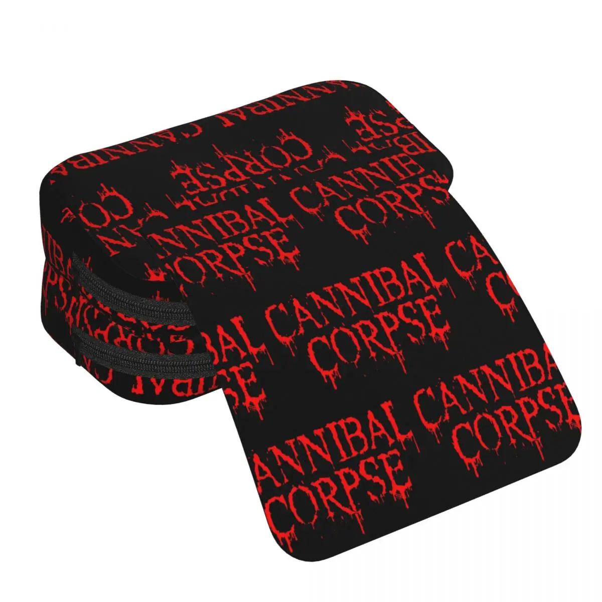 Cannibal Corpse 데스 메탈 밴드 연필 케이스 연필 파우치 하드 쉘 가죽 대용량 펜 박스 학생 선물용 연필 가방