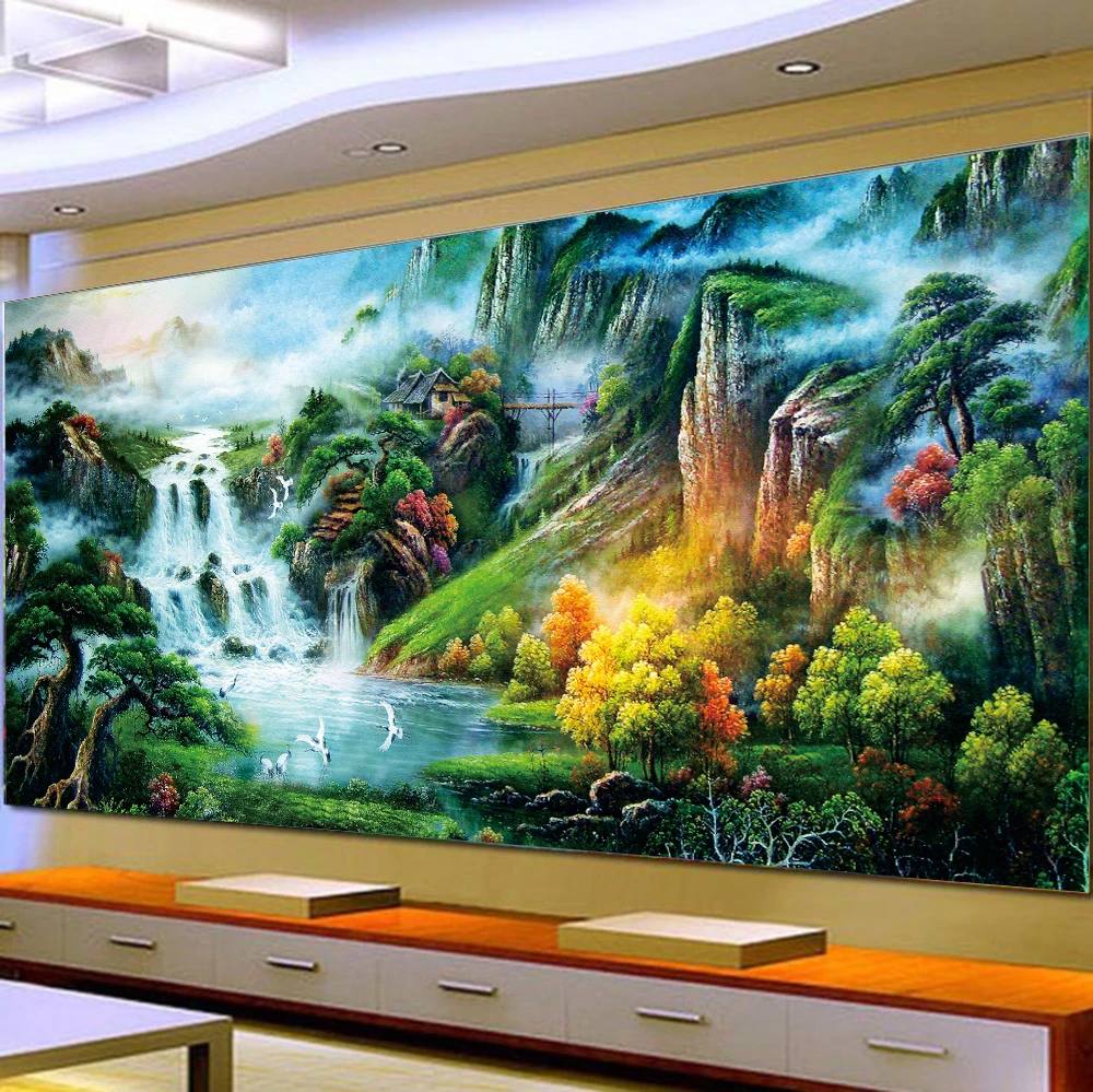 Kit De Peinture Au Diamant 5D « Île De La Réunion » - 40 X 50 Cm - Art Décoratif à Poser Soi-Même