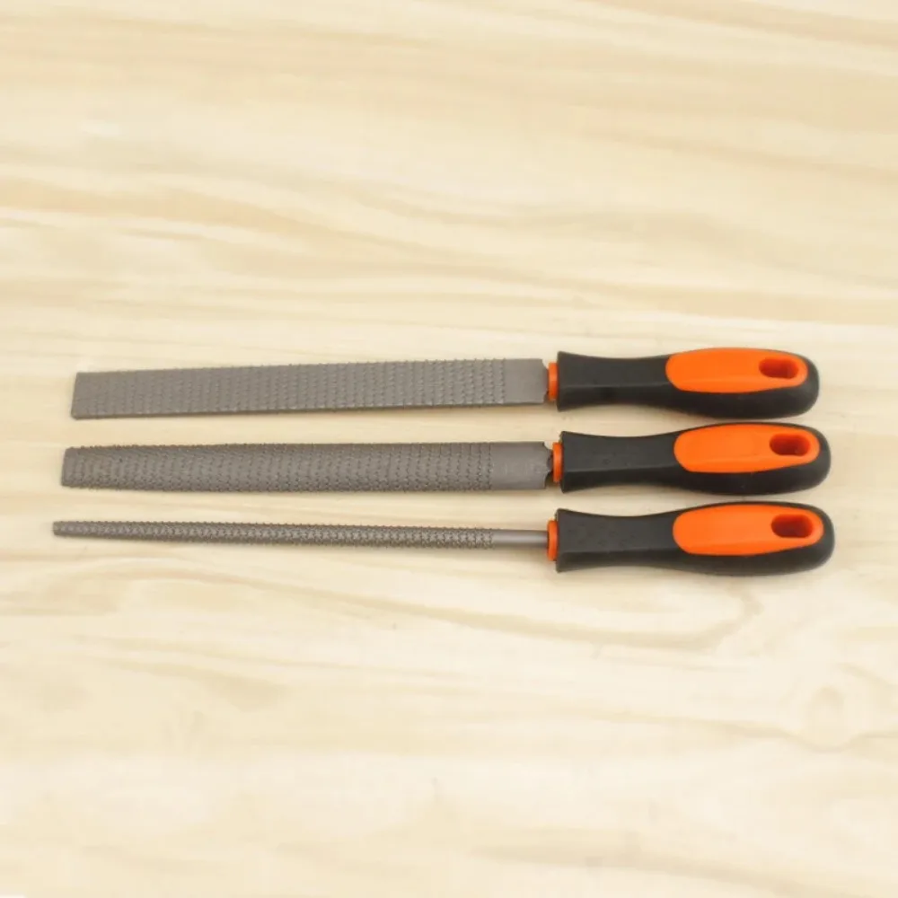 8" Wood Rasp Files Coarse-Teeth Woodworking Filing Round Flat Half-Round File