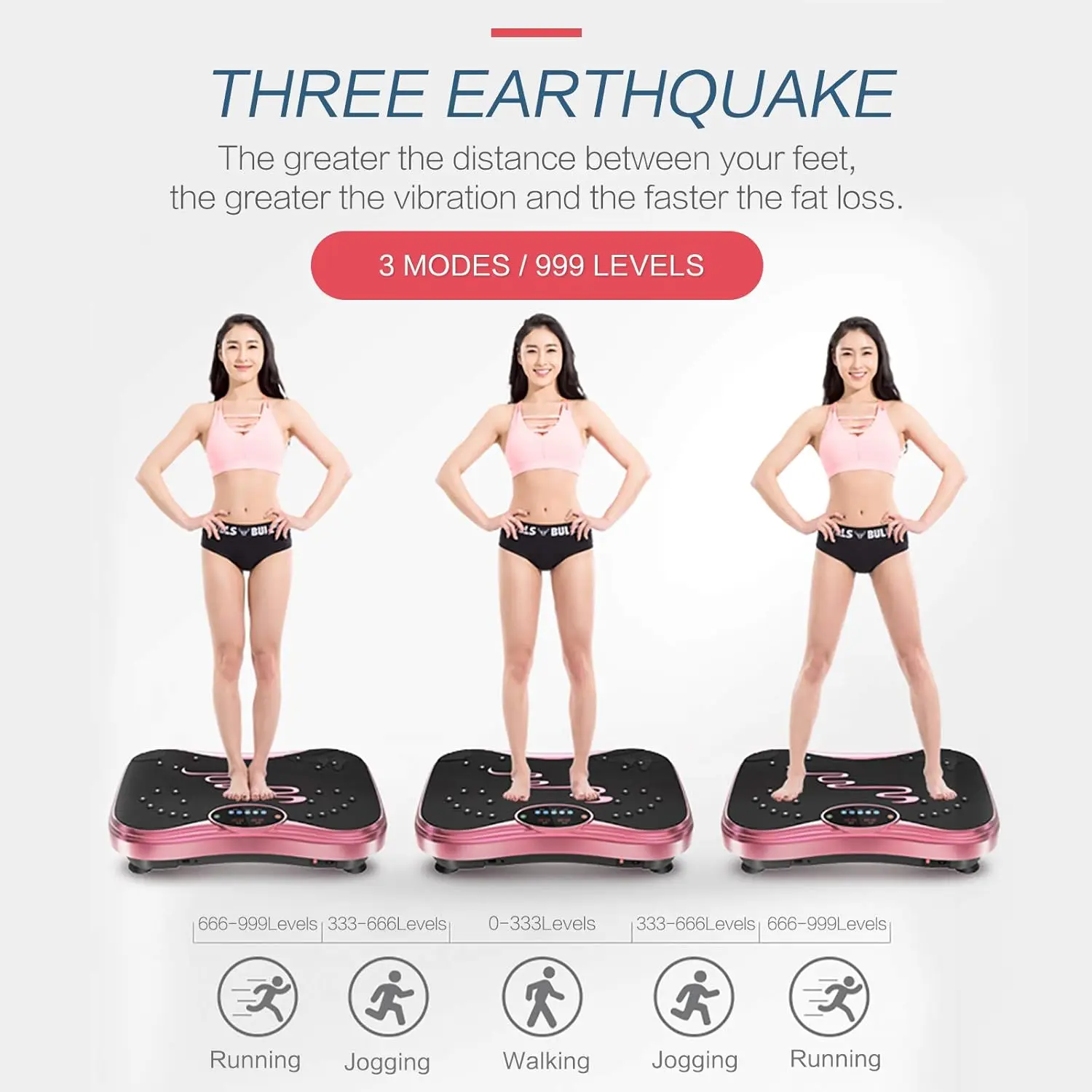 Vibration Plate Exercise Machine Whole Body Workout Vibration Fitness Platform for Home Fitness & Weight Loss + Remote + Loop Re 4