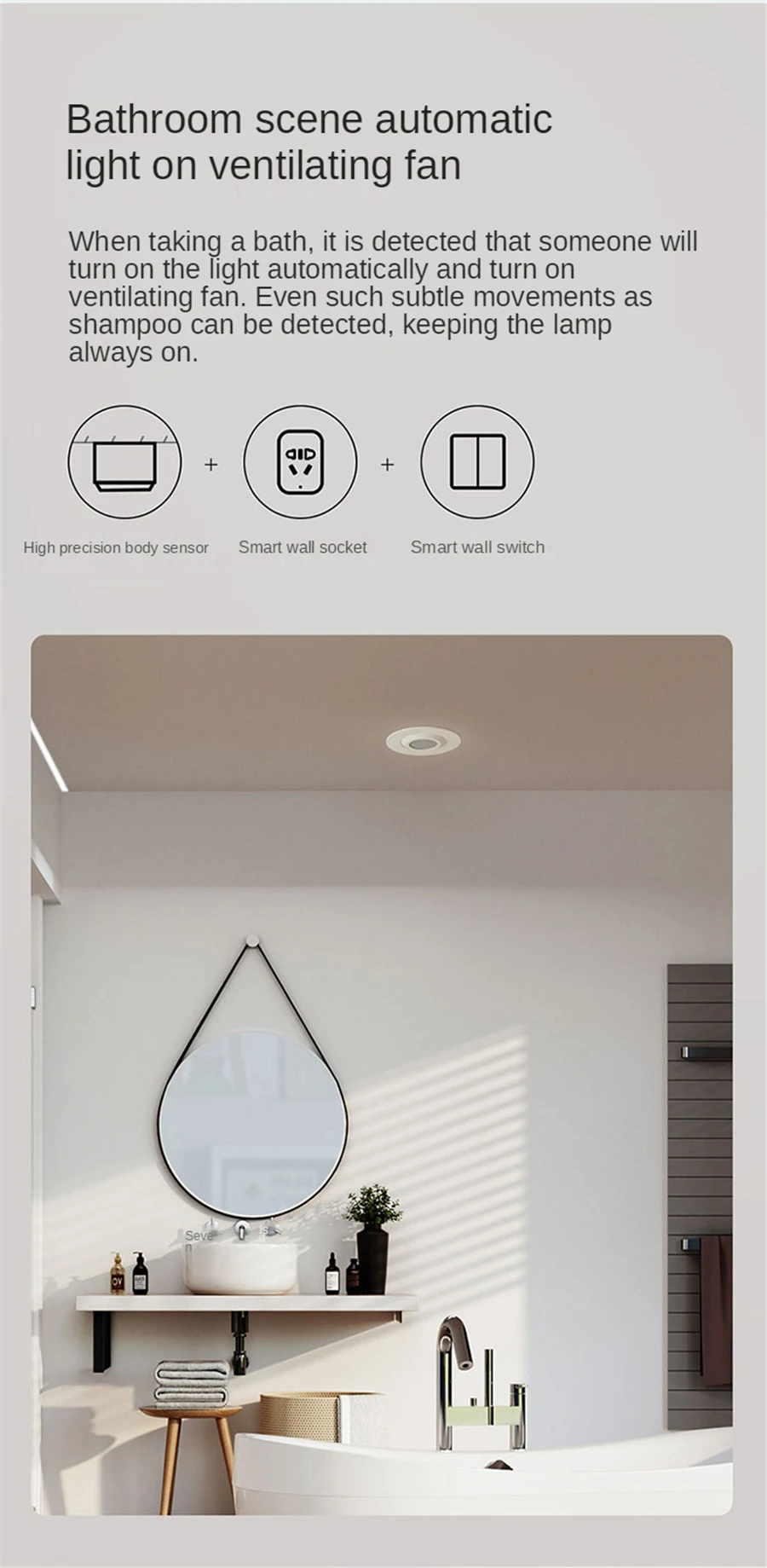 High Precision Human Sensor Smart Home Body Motion Sensor ZigBee 3.0 Wireless Co