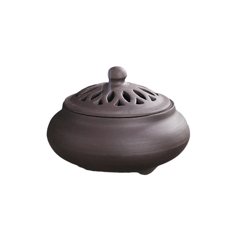 Tripod Sandalwood Stove Household Plate Aromatherapy Tower Burners Line Base Ceramic Indoor Incense Ornament_voghion.com