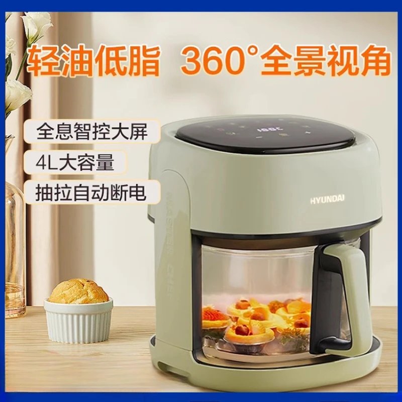 Air fryer household glass visual multi-function fully automatic electric oven large capacity French fries air fryer german oidire air fryer household smart 2023 new large capacity oil free all glass visual fryer