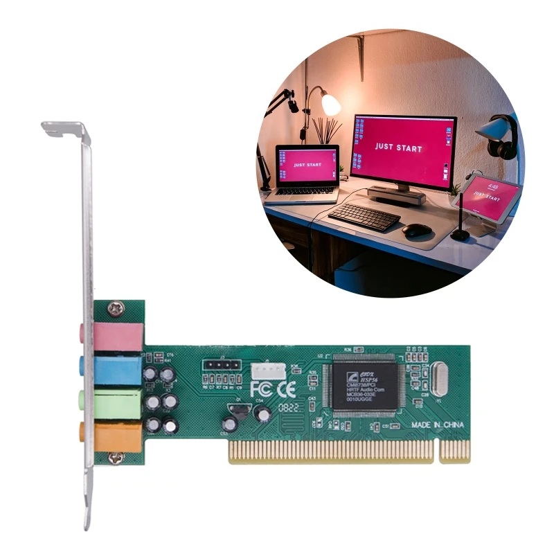 Tarjeta De Sonido Digital PCI-E PCI Express 4,1 Canales 3D 5.