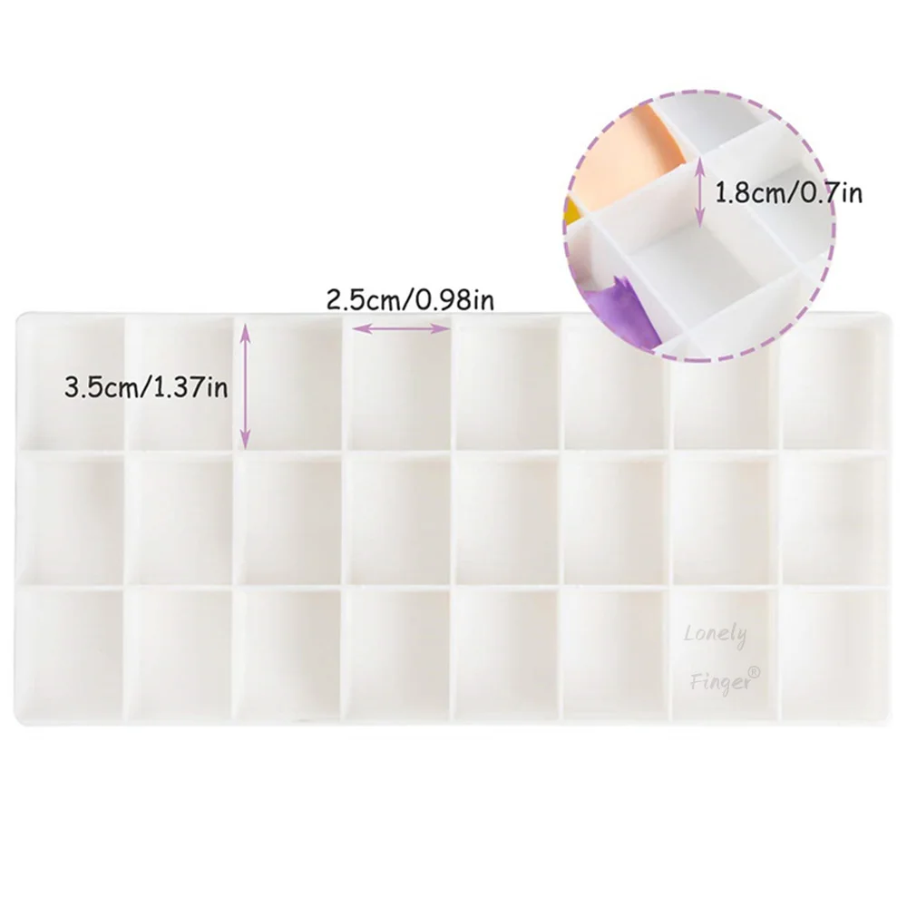 24 Wells Paint Palette Watercolor Acrylic Paint Storage Compartments Paint Palette Paint Tray for Gouache Acrylic Oil Watercolor 3