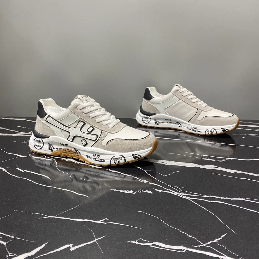 PREMIATA New First Cowhide Youth Casual Sneakers Fashion Color Block Men's Shoes for men sneakers 1