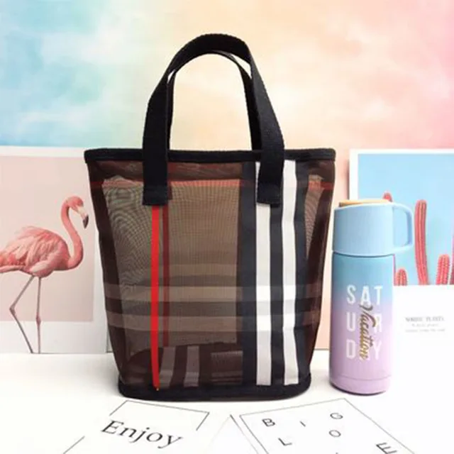 Átlátszó Tengerparti Táska Luxusmárka Kézitáska Designer Hálómosás Női Úszó Tároló