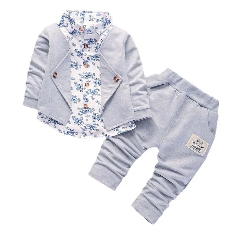 

New Spring Autumn Fashion Baby Clothes Boys Gentleman Suit Children Jacket Pants 2Pcs/Set Toddler Casual Costume Kids Sportswear