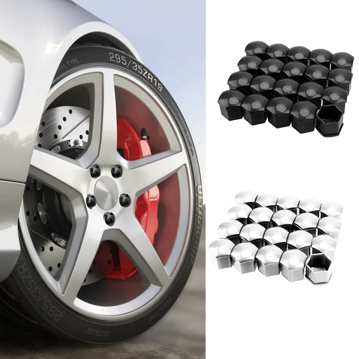 Car Wheel Nut Caps Auto Hub Screw Cover 17mm Bolt Rims Exterior Decoration Special Socket Protection Dust Proof
