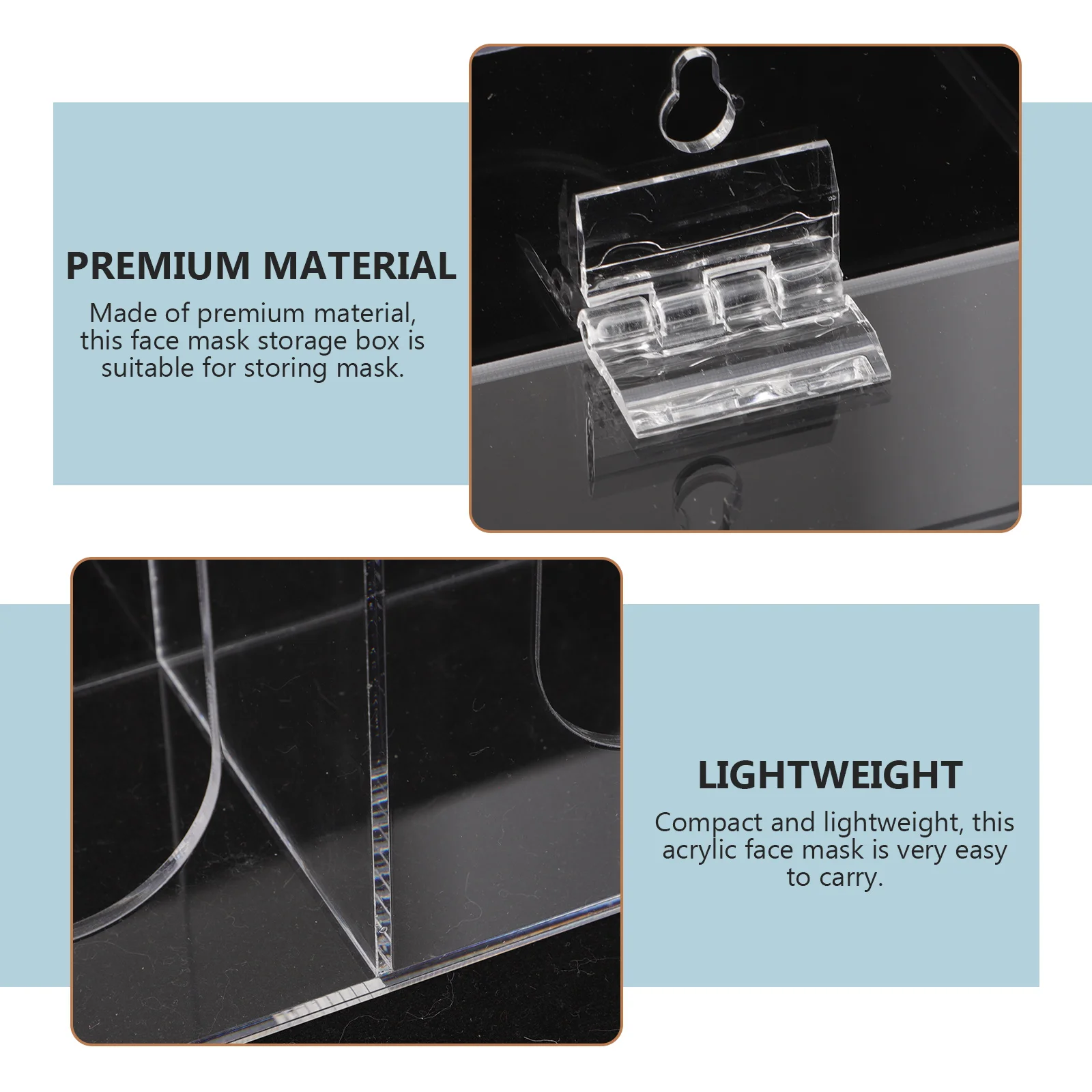 Mask Dispenser Baby Wipes Face Acrylic Container Clear Storage Wall Mounted Case Holder Portable