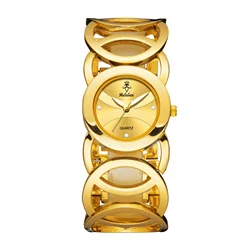 Elegant Women's Quartz Bracelet Watch: Luxurious, Water - Resistant Timepiece - The Perfect Gift (Gold Gold)