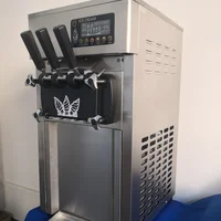 Soft Ice Cream Machine Commercial Desktop Ice Cream Maker Stainless Steel Benchtop Gelato Vending Freezing Machine 1