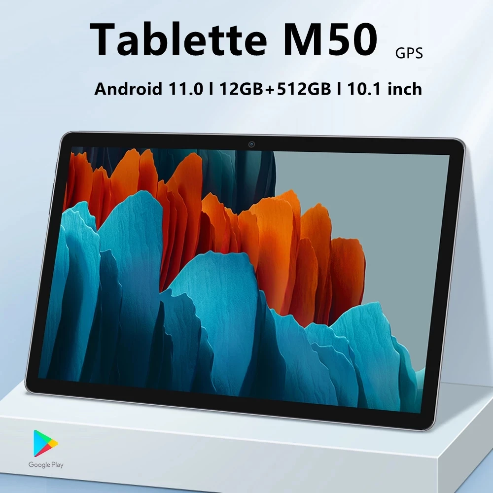 ANDROID TABLET M50 Tablete 12GB RAM+512GB ROM Tablets android 10 core Graphics tablet dual sim Android 11.0 Tablete 10 inch good tablets