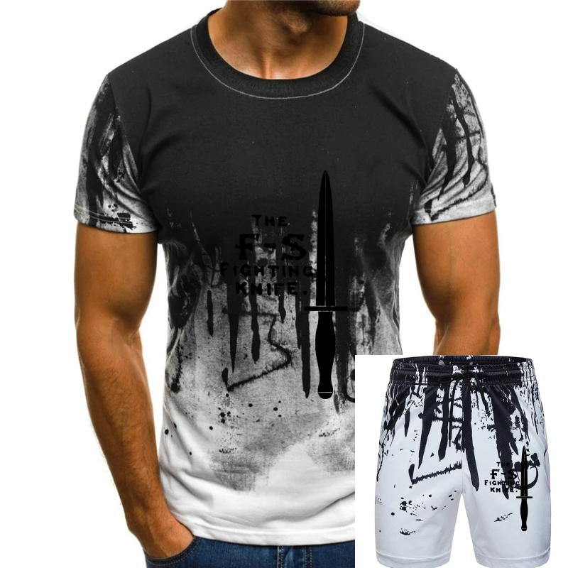 

Новинка 2020, Повседневная футболка с коротким рукавом, рубашка из 100% хлопка с 0-образным вырезом, Мужская футболка с боевым ножом, Лидер продаж