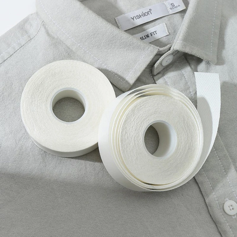 1 Roll Self Adhesive Collar Styling Tape Does Not Warp Shirt Neck Protector Pads Shirt Collar Support Collar Sweat-removing Pads