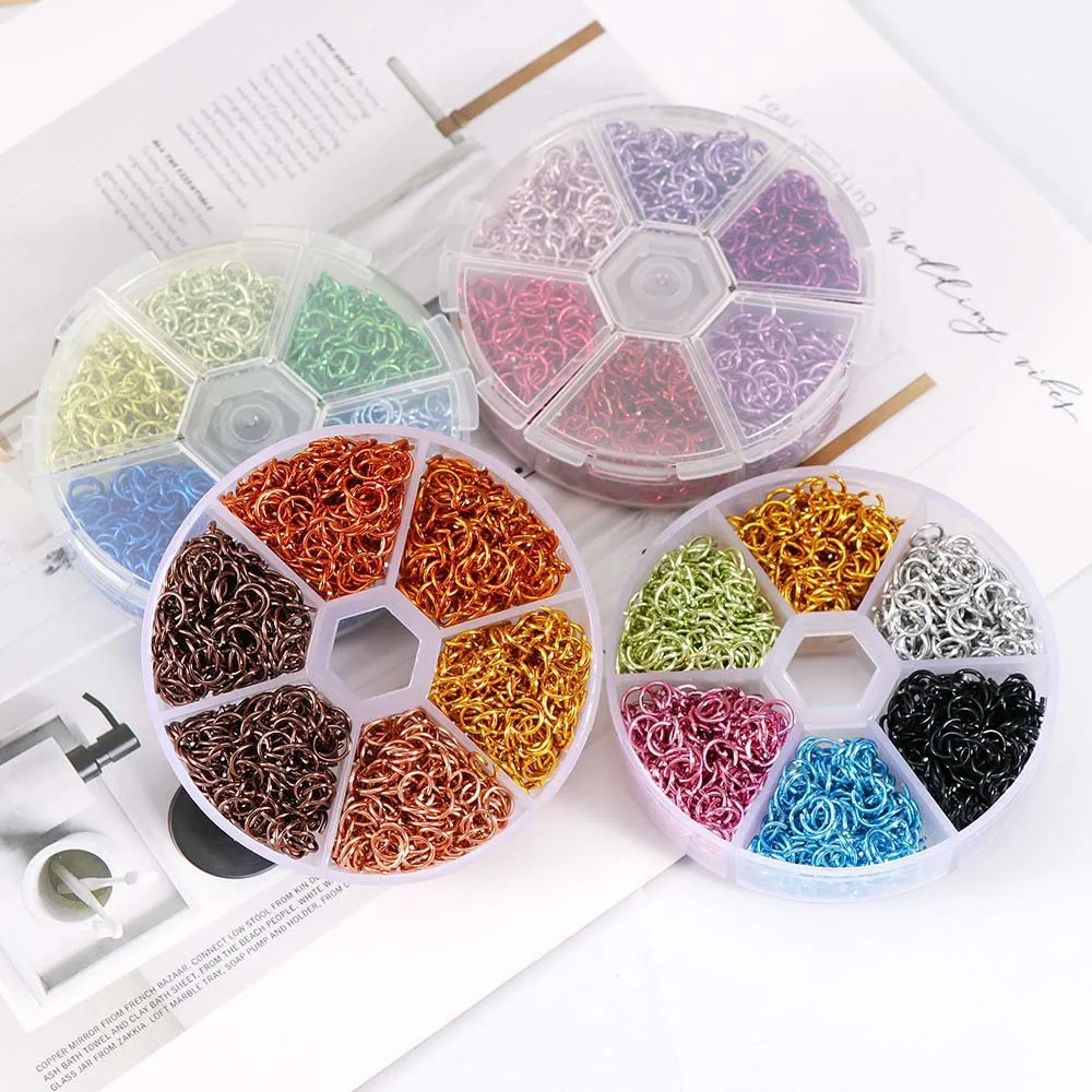 Nagel-Piercing-Anhänger, Nagelkunst-Dekoration, Metall-Legierung Design, Punk-Charms für gepiercte Nägel, 1080 Stück, offene Ringe, Nagelkunst-Zubehör – Detail 14