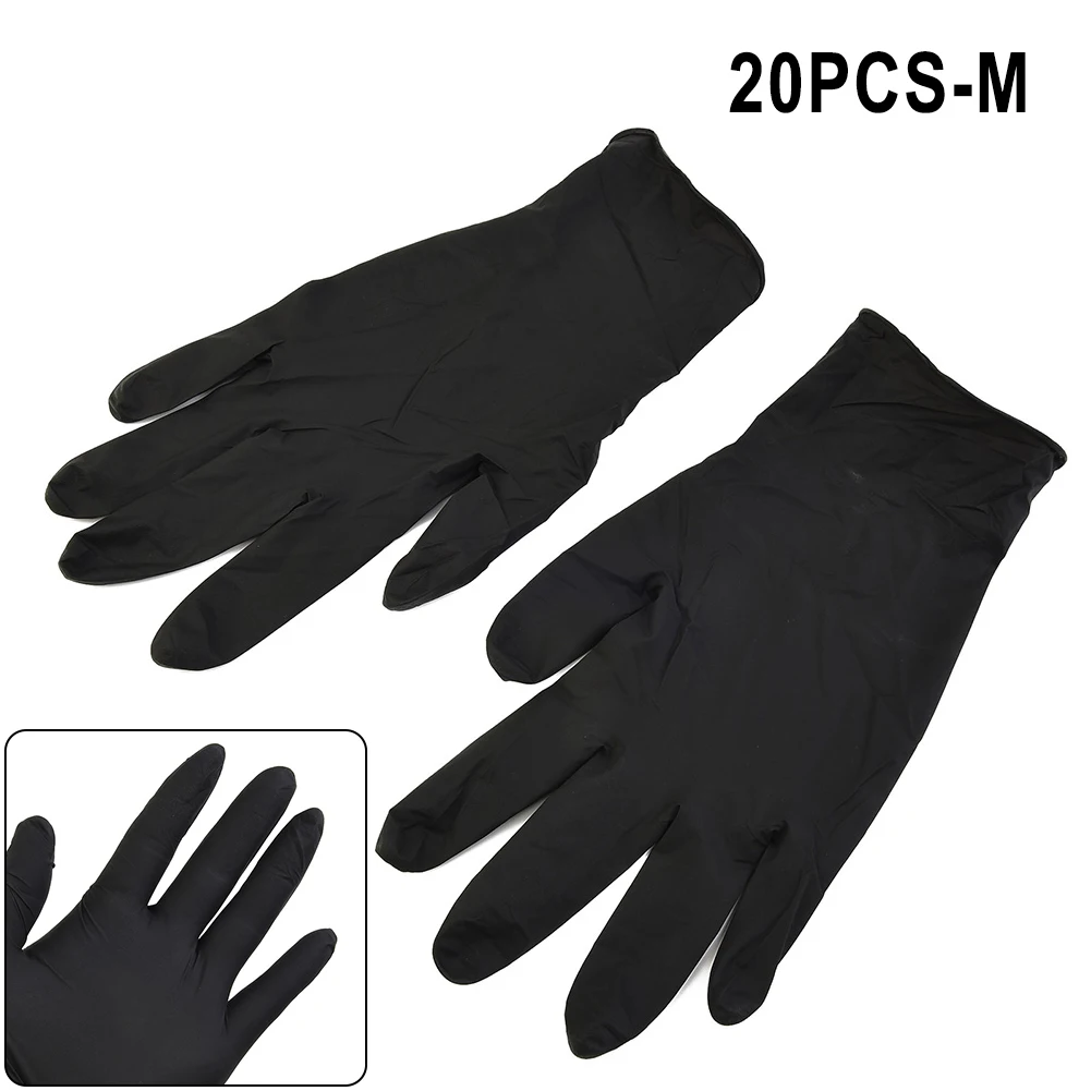 

20Pc Pure Nitrile Rubber Gloves Kitchen Hotel Restaurant Medical Safety Protection Disposable Gloves Men/women Clean Glove