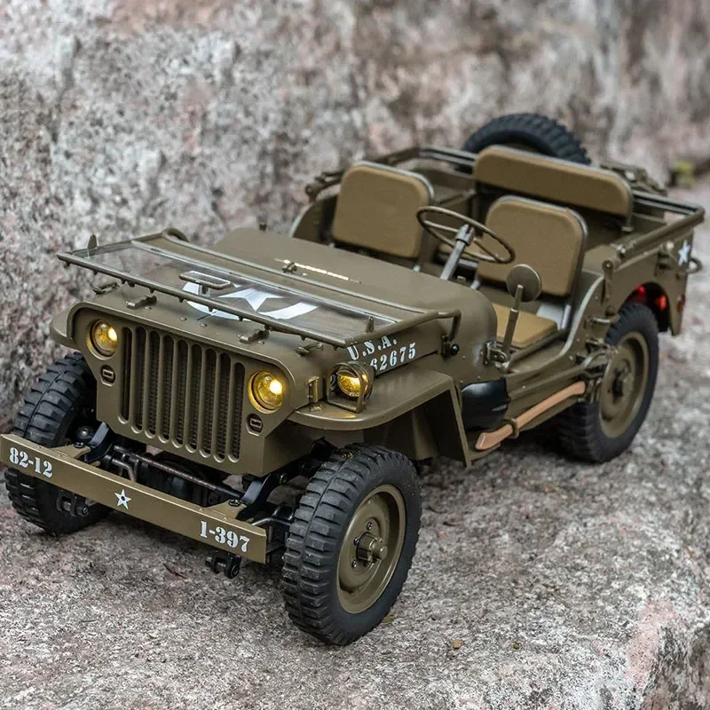 Willys Mb Ϸ 1:12 1941, Willys  2.4g 4wd Rtr ũѷ Ŭ̹ ü߰,  Ʈ  Rc  ڵ,   ̿